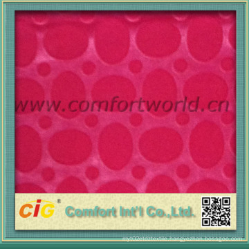 Red Color Sofa Fabric Made of Flocking Material for Decorate